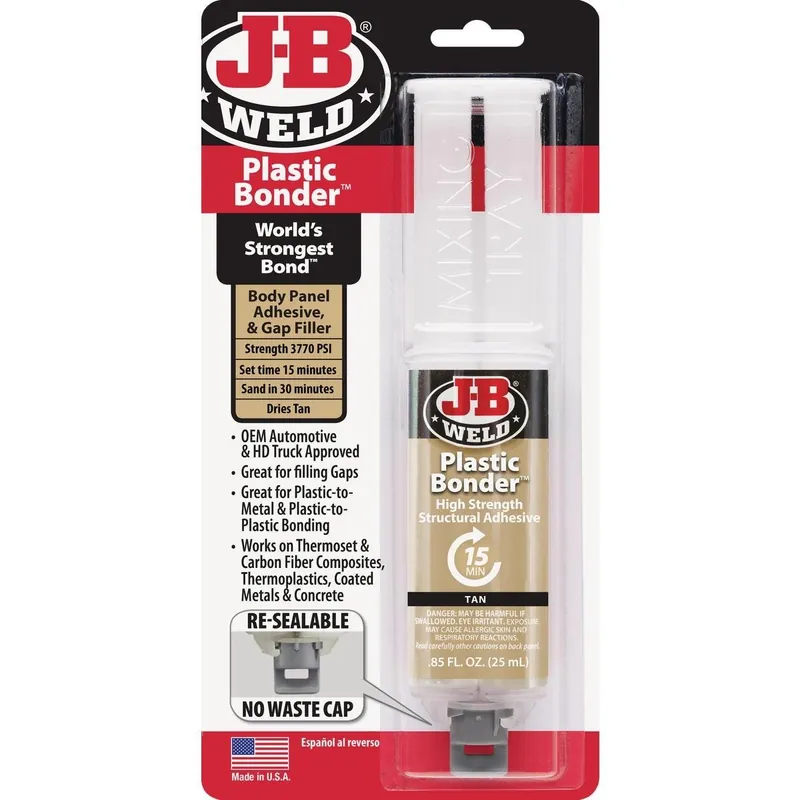 J-B Weld 50133 Plastic Bonder Epoxy Syringe Tan