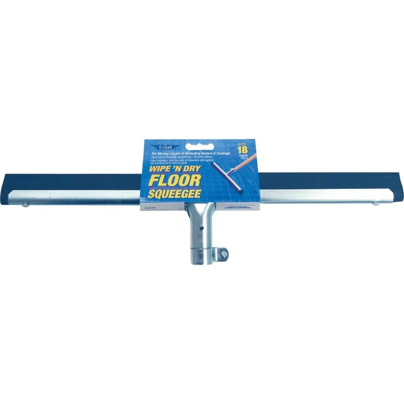 Ettore 61018 Wipe'n Dry 18 In. Straight Rubber Floor Squeegee