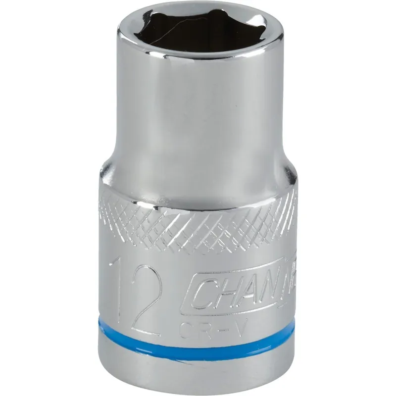 Channellock 302798 1/2 In. Drive 12 mm 6-Point Shallow Metric Socket