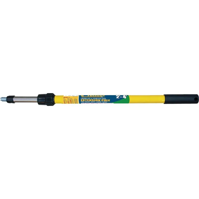 Premier Paint Roller 84024 2 Ft. To 4 Ft. Telescoping Fiberglass & Stainless Steel External Twist Extension Pole