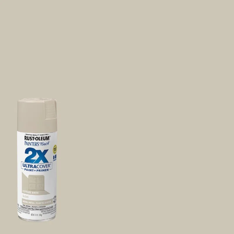 Rust-Oleum 334040 Painter's Touch 2X Ultra Cover 12 Oz. Gloss Paint + Primer Spray Paint