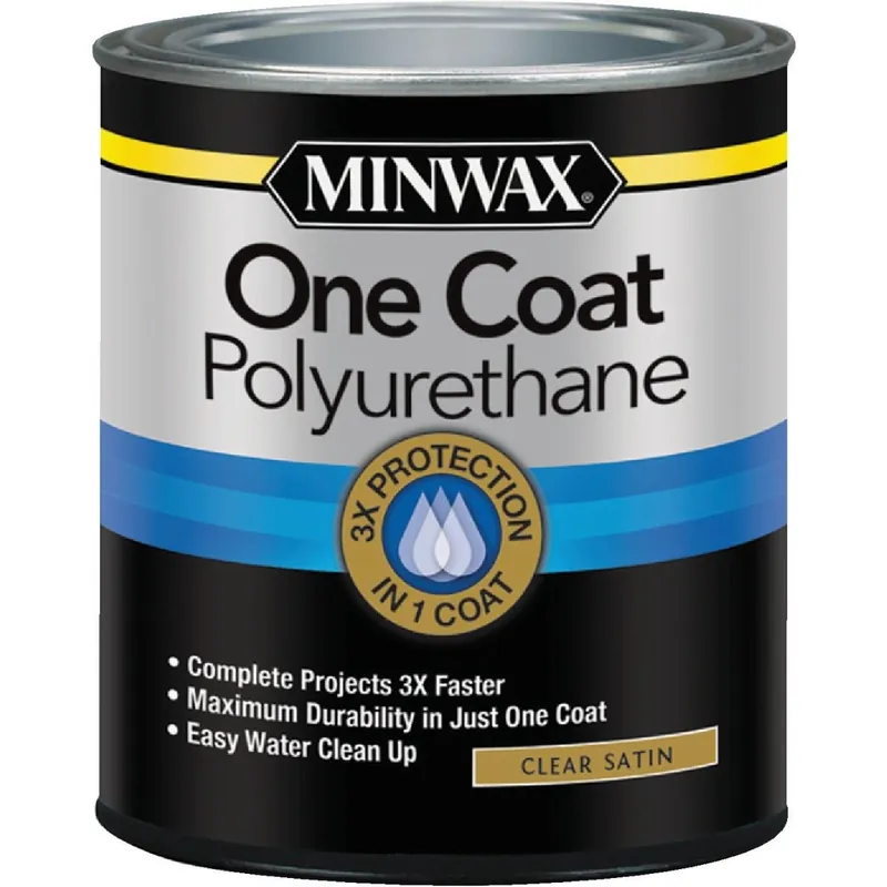 Minwax 356050000 One Coat 1 Qt. Satin Interior Polyurethane