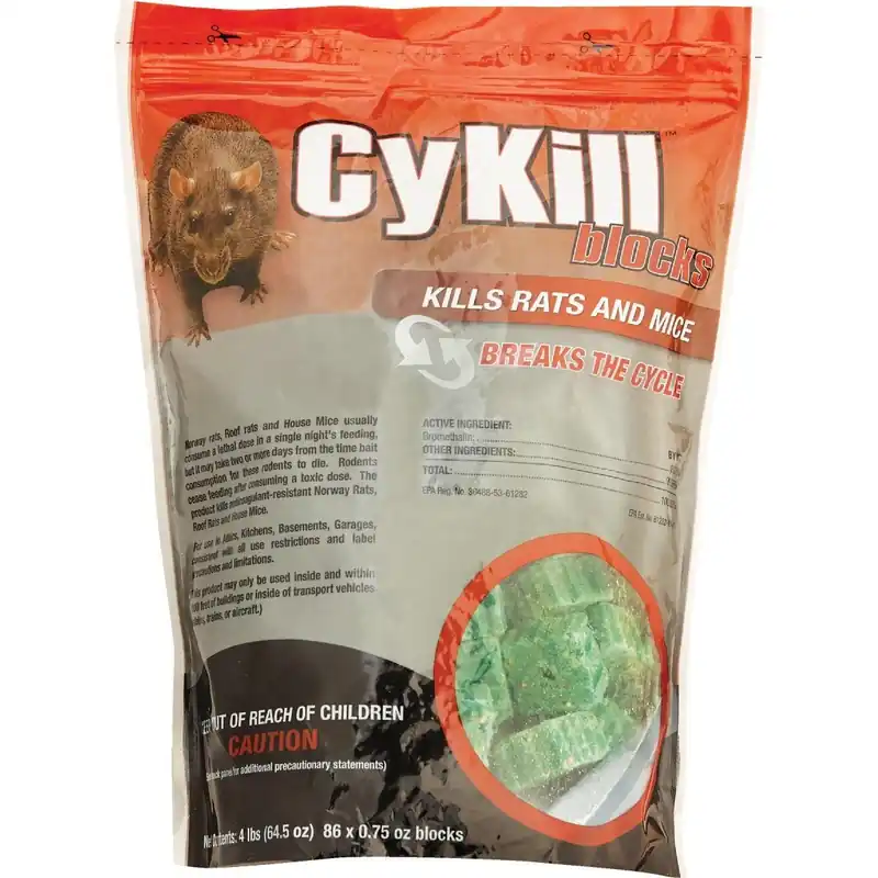 CyKill 112825 Block Rat And Mouse Poison 4 Lb.
