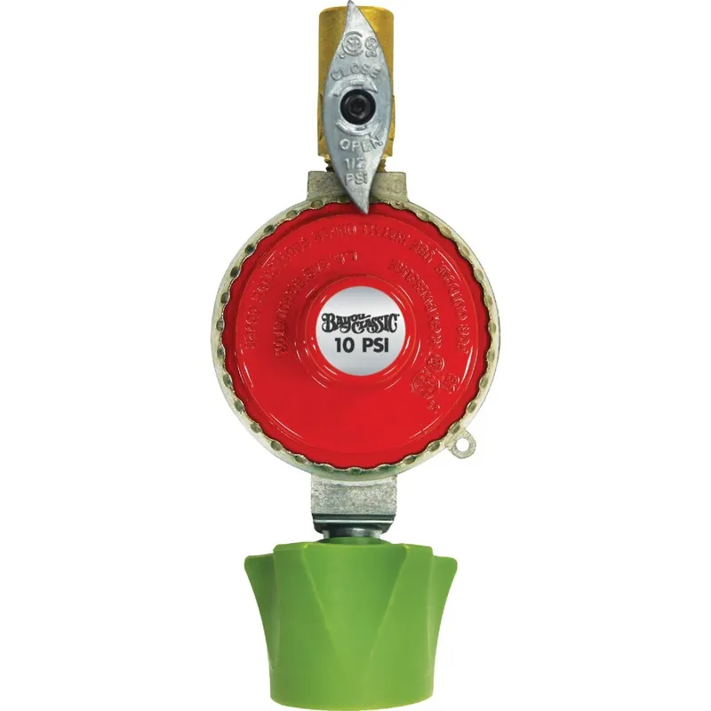 Bayou Classic 7000 Steel Preset Gas Regulator with Control Valve