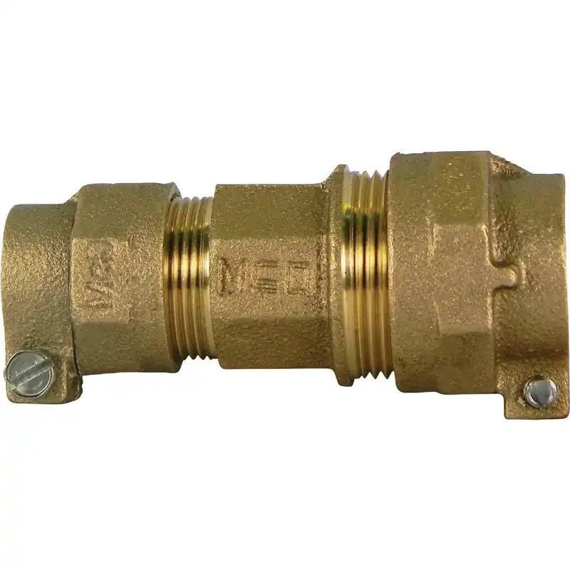 A Y McDonald 74758-22 B 1 In. CTS x 1 In. CTS Brass Low Lead Connector