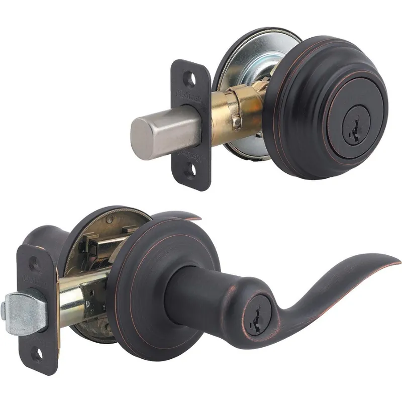 Kwikset 991TNL 11P SMT CP Deadbolt and Lever Combo with Smartkey