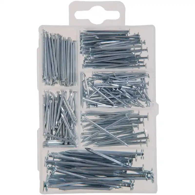 HILLMAN 130207 The Fastener Center Steel Wire Nail & Brad Assortment Kit 266 Pcs.