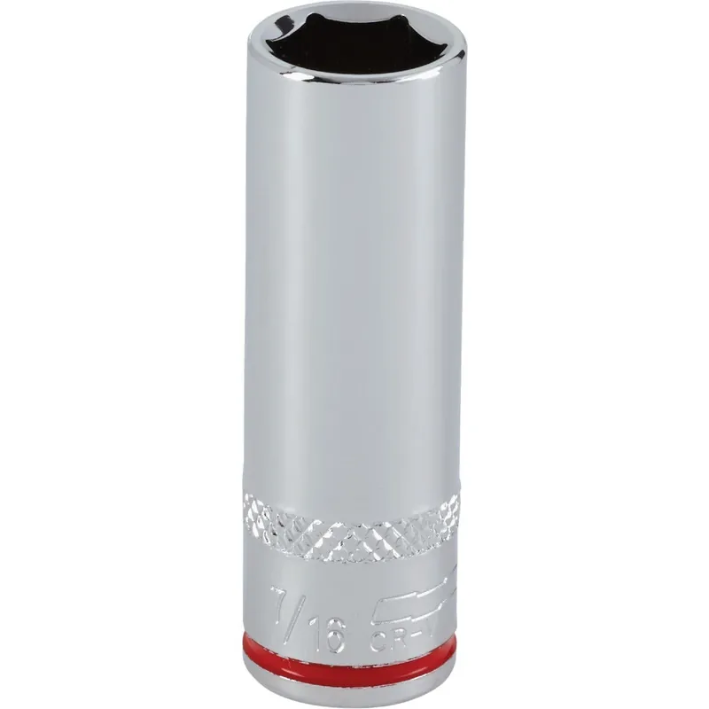 Channellock 397946 1/4 In. Drive 7/16 In. 6-Point Deep Standard Socket