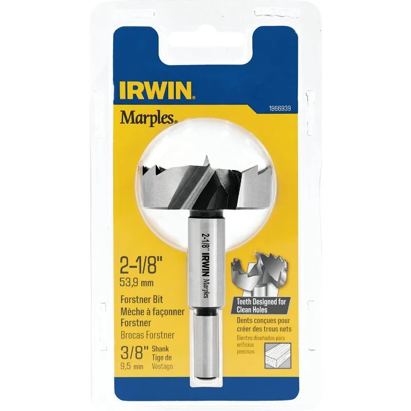 Irwin 1966939 Reduced Forstner Drill Bit 2-1/8 In. x 3-1/2 In.