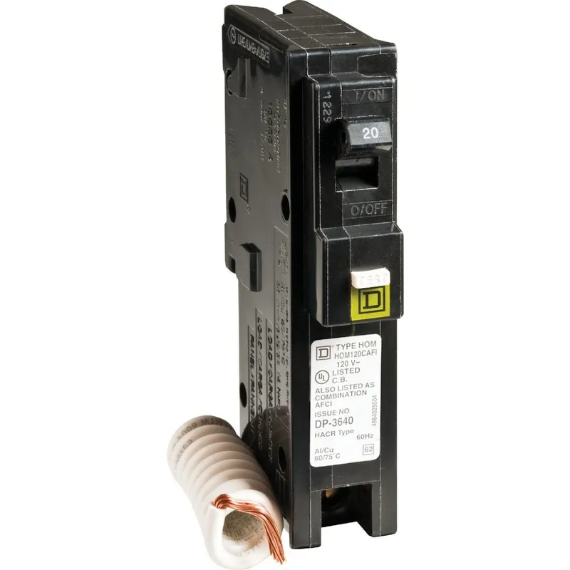 Square D HOM120CAFIC Homeline 20A Single-Pole CAFCI Combination Arc Fault Breaker