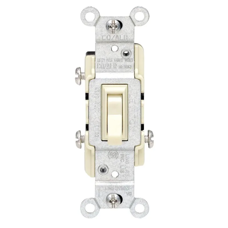 Leviton 217-2653-2I Ivory 15A Quiet 3-Way Switch