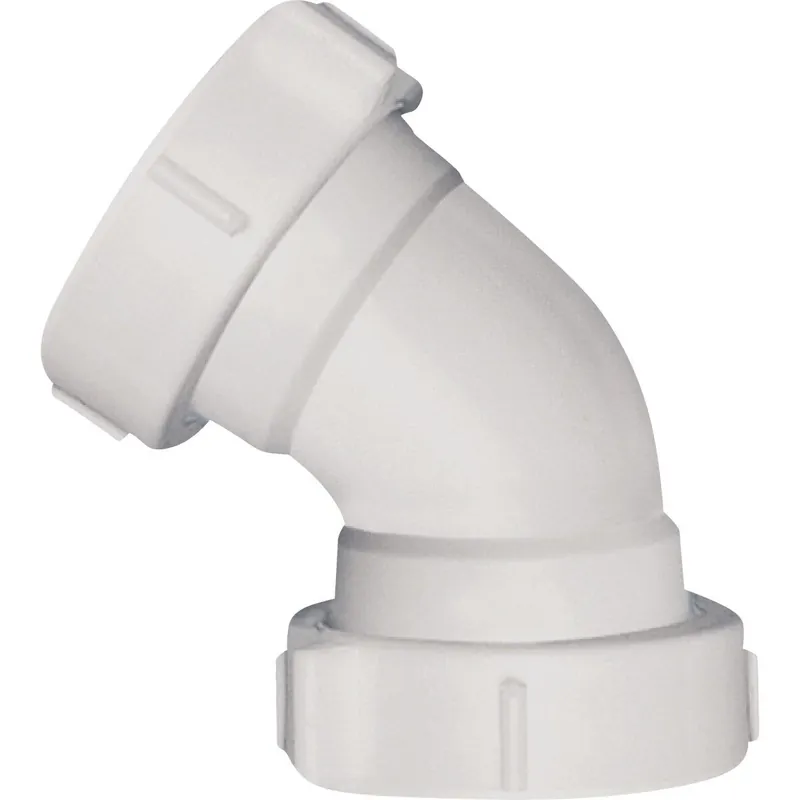 Keeney 49PVCK 1-1/2 In. 45 Degree White Plastic Elbow 49PVCK