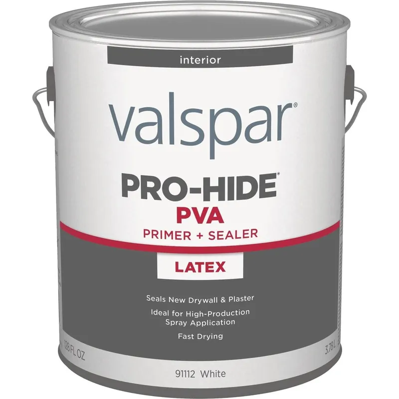 Valspar 028.0091112.007 Pro-Hide PVA Interior Latex Drywall Primer White 1 Gal.
