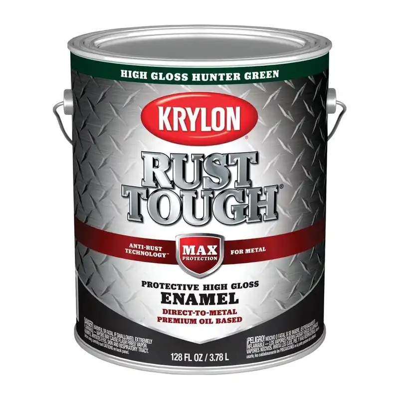 Krylon K09739008 Rust Tough Oil-Based Gloss Rust Control Enamel Hunter Green 1 Gal.