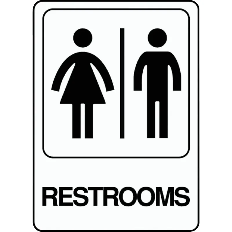 Hy-Ko D-23 Deco Series Heavy-Duty Plastic Sign Restrooms
