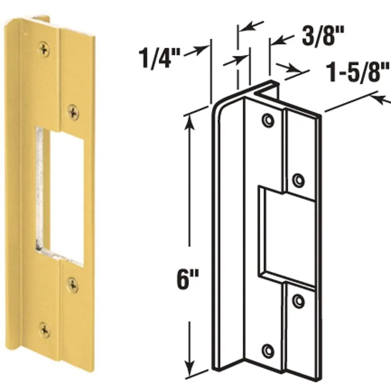 Defender Security U9482 Brass Aluminum Latch Guard