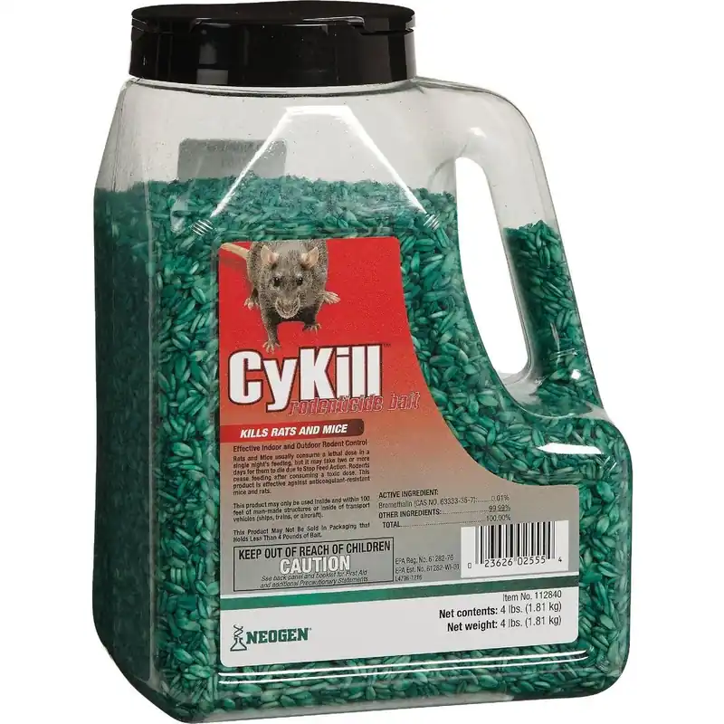 CyKill 112840 Seed Meal Bait Rat And Mouse Poison 4 Lb.