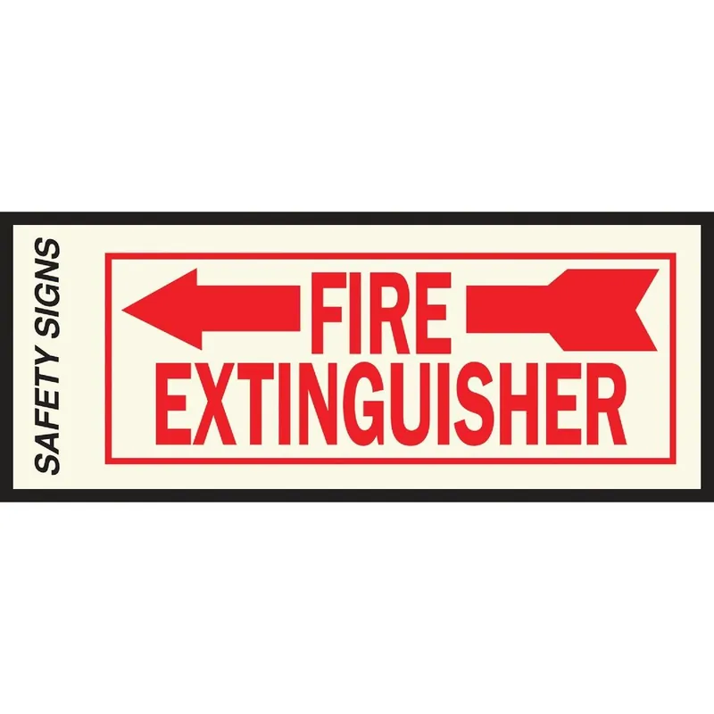 Hy-Ko FE-2L Vinyl Sign Fire Extinguisher with Arrow Left