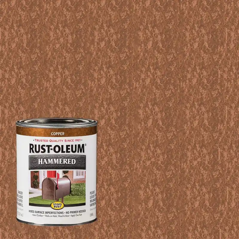 Rust-Oleum 239074 RSO239074 Stops Rust Hammered Paint Copper 1 Qt.