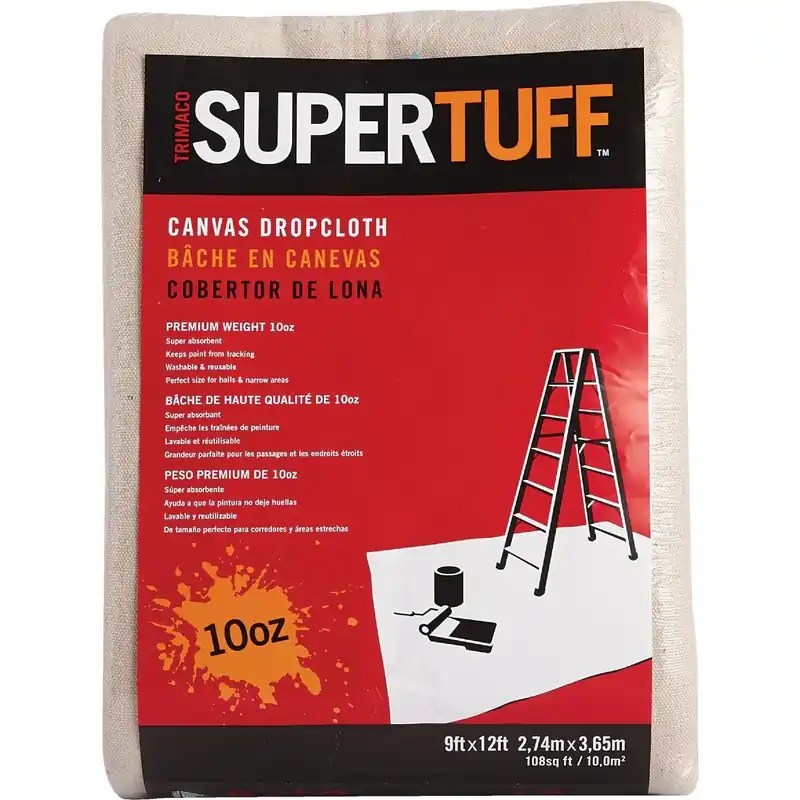 Trimaco 51121 SuperTuff Canvas Drop Cloth 9 Ft x 12 Ft 10 Oz Replacement MPN