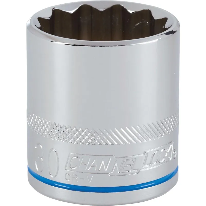 Channellock 397776 1/2 In. Drive 30 mm 12-Point Shallow Metric Socket