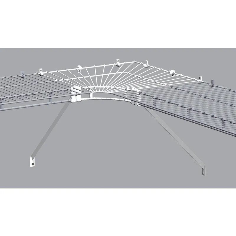 Closetmaid 2106700 16 In. Shelf & Rod Wire Closet Corner Shelf Kit