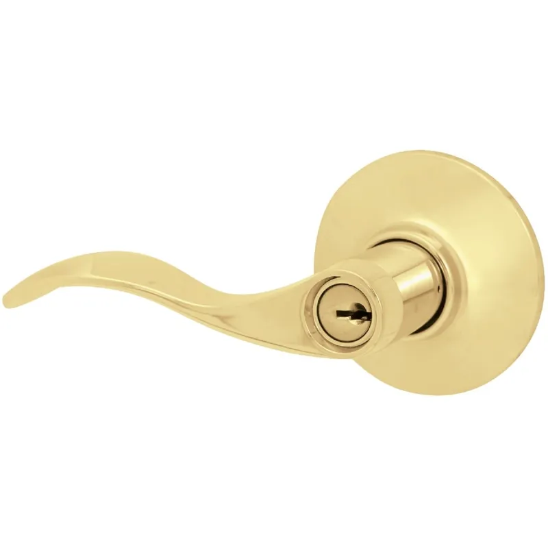Schlage F51VACC505 Ultima Bright Brass Accent Entry Door Lever