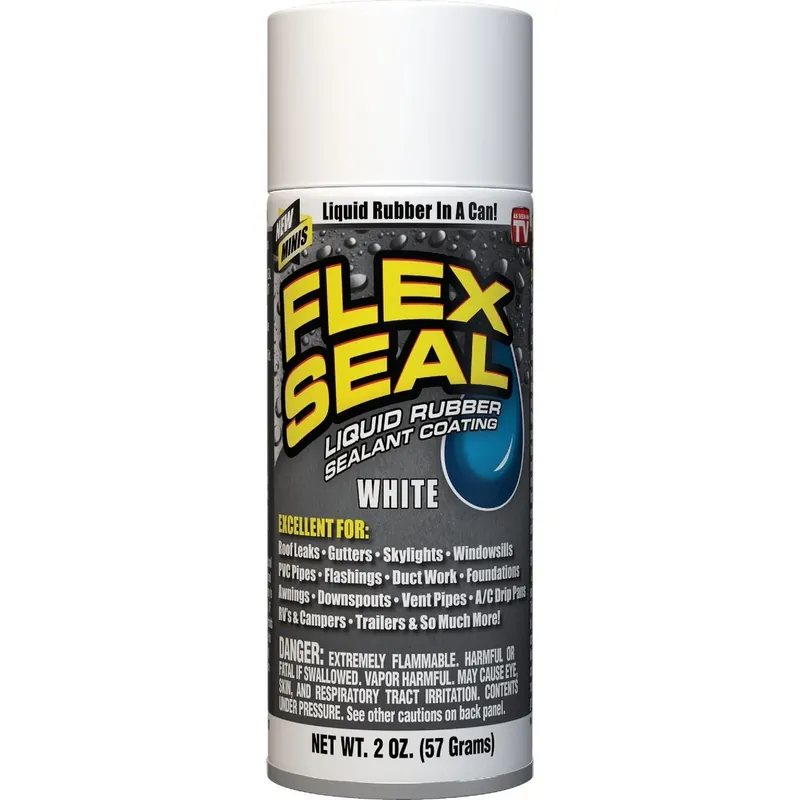 Flex Seal FSWHTMINI Flex Seal 2 Oz Mini Spray Rubber Sealant White