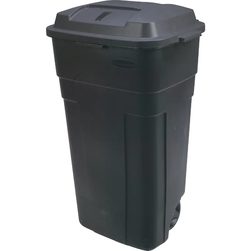 Rubbermaid FG289804BLA Wheeled Trash Can 34 Gal Lid