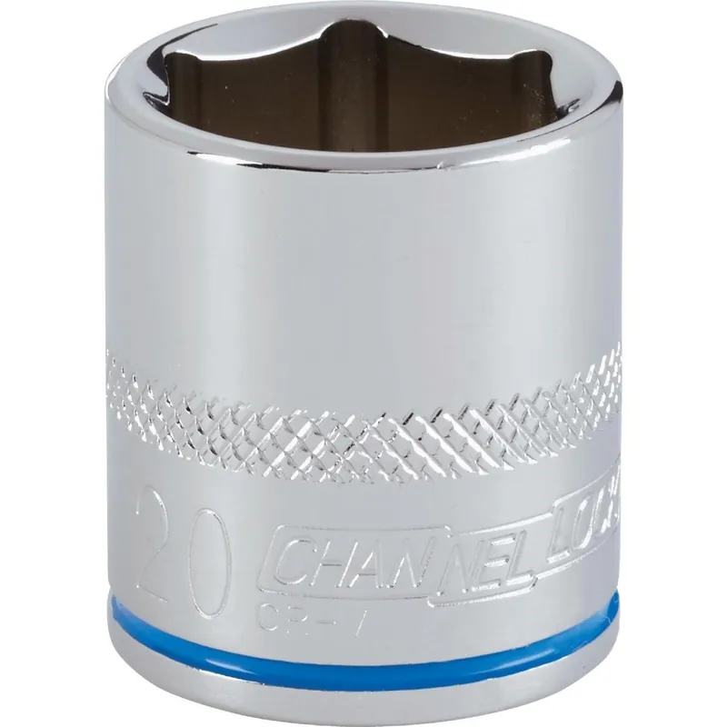 Channellock 302735 3/8 In. Drive 20 mm 6-Point Shallow Metric Socket