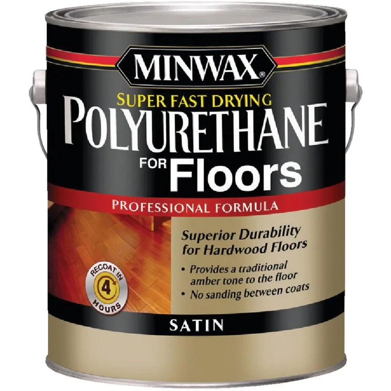 Minwax 13022000 Satin Super Fast-Drying Polyurethane For Floors 1 Gal.