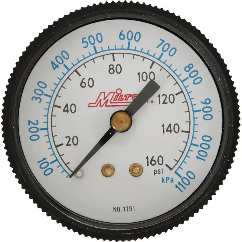 Milton 1191 - Milton 1/4 In. NPT Back Mount Mini Pressure Gauge