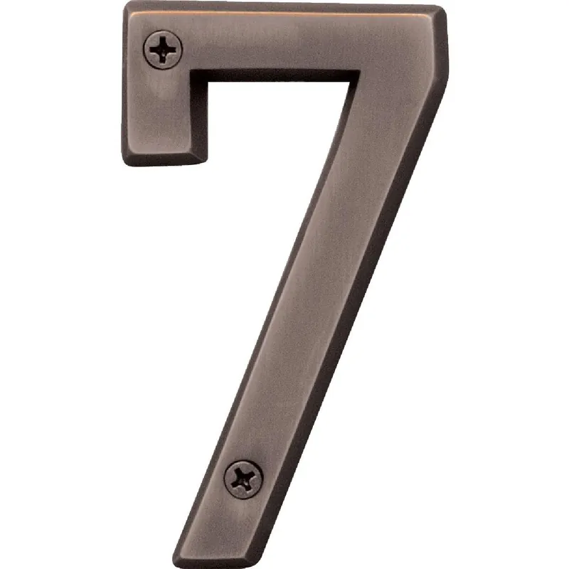 Hy-Ko BR-42OWB/7 Hy-Ko Prestige Series 4 In. Oil Rubbed Bronze House Number Seven