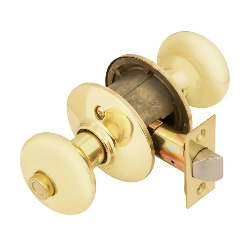 Schlage F40VPLY605 Plymouth Bright Brass Bed & Bath Door Knob