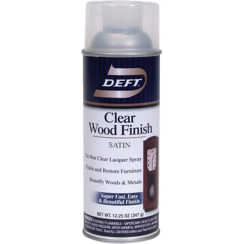 Deft DFT017/54 ProLuxe 12.25 Oz. Satin Clear Wood Finish Interior Spray Lacquer