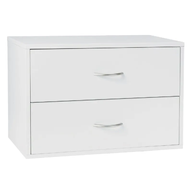 Organized Living 7315022411 FreedomRail 2-Drawer White Organization Box