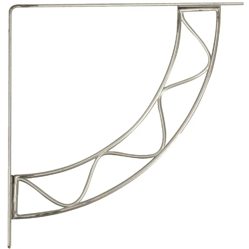 Knape & Vogt 200SSN8 Knape & Vogt 200 Series Stockton 8 In. Satin Nickel Steel Shelf Bracket