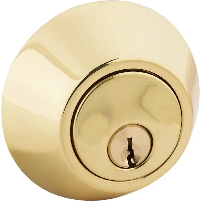 Steel Pro DB972 Polished Brass Double Cylinder Deadbolt