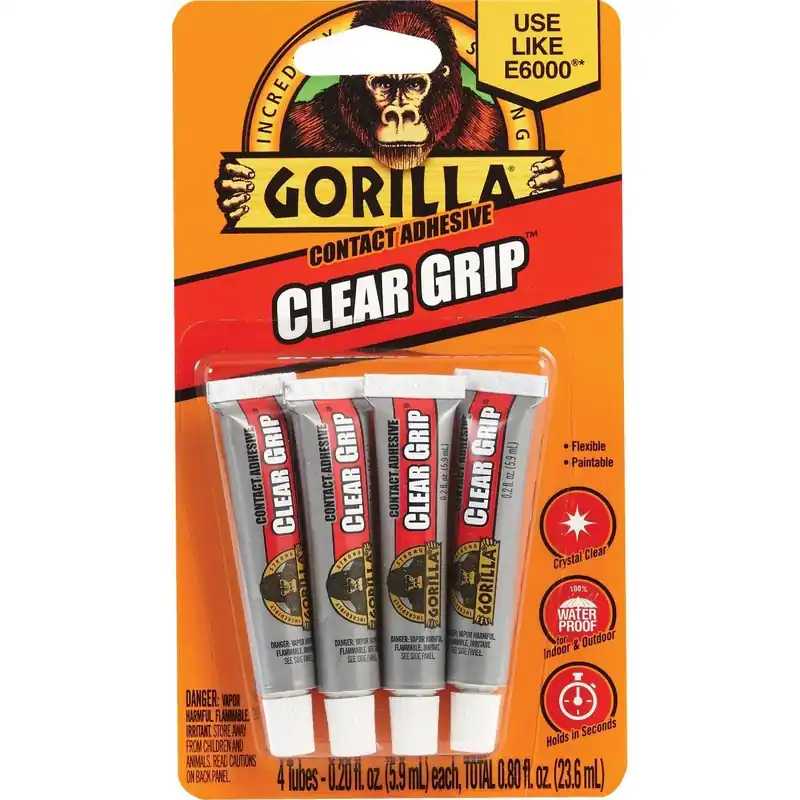 Gorilla Glue 8130002 Gorilla Clear Grip 0.2 Oz. Multi-Purpose Adhesive (4-Pack)