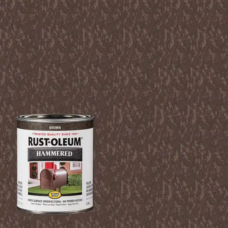 Rust-Oleum 239073 Stops Rust Hammered Paint Brown 1 Qt.