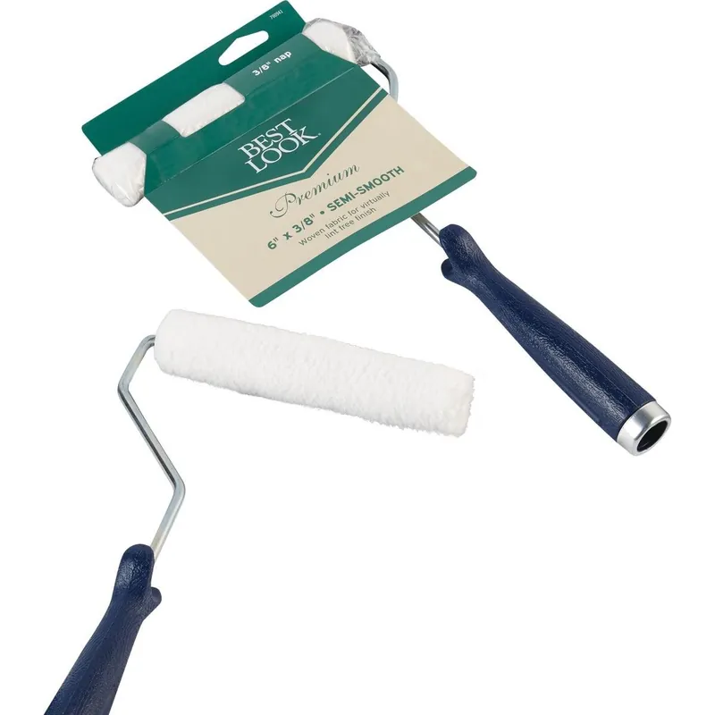 Best Look DIBMT101-11-600 Premium 6 In. x 3/8 In. Woven Fabric Paint Roller Cover & Frame