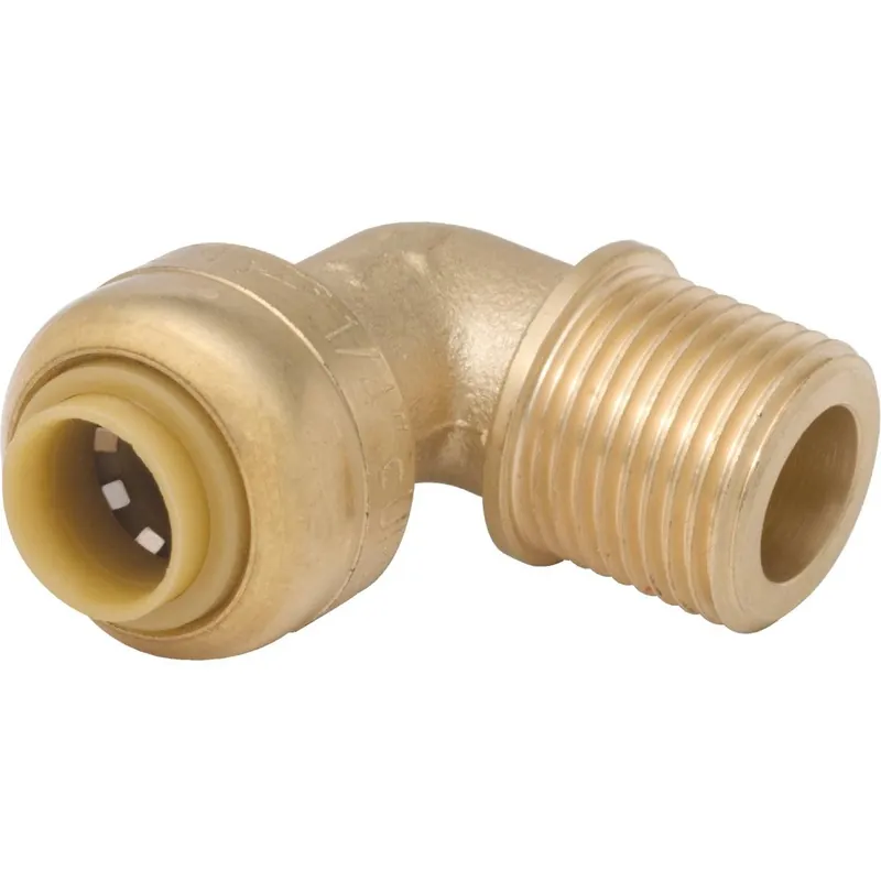 SharkBite U276LFA 1/4 In. x 3/8 In. 90 Deg. Brass Elbow (1/4 Bend)