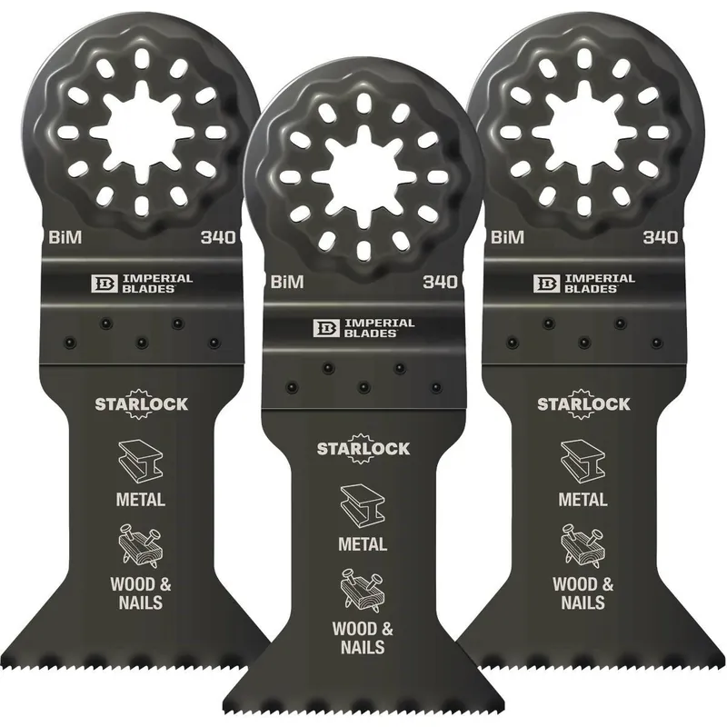 Imperial Blades IBSL340-3 Starlock 1-3/4 In. 18 TPI Metal/Wood Oscillating Blade (3-Pack)