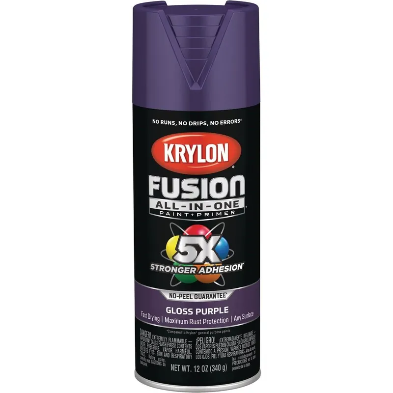 Krylon K02719007 Fusion All-In-One Gloss Spray Paint & Primer Purple