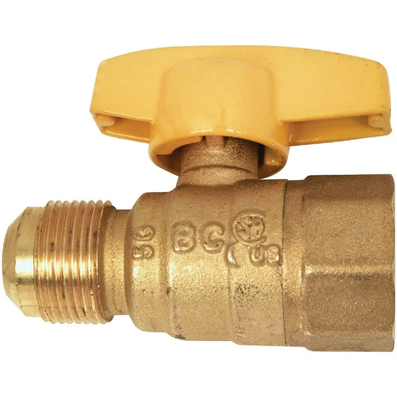 Dormont 91-3032R Forged Brass Gas Shutoff Valve 5/8 In. OD Male Flare x 1/2 In. FIP