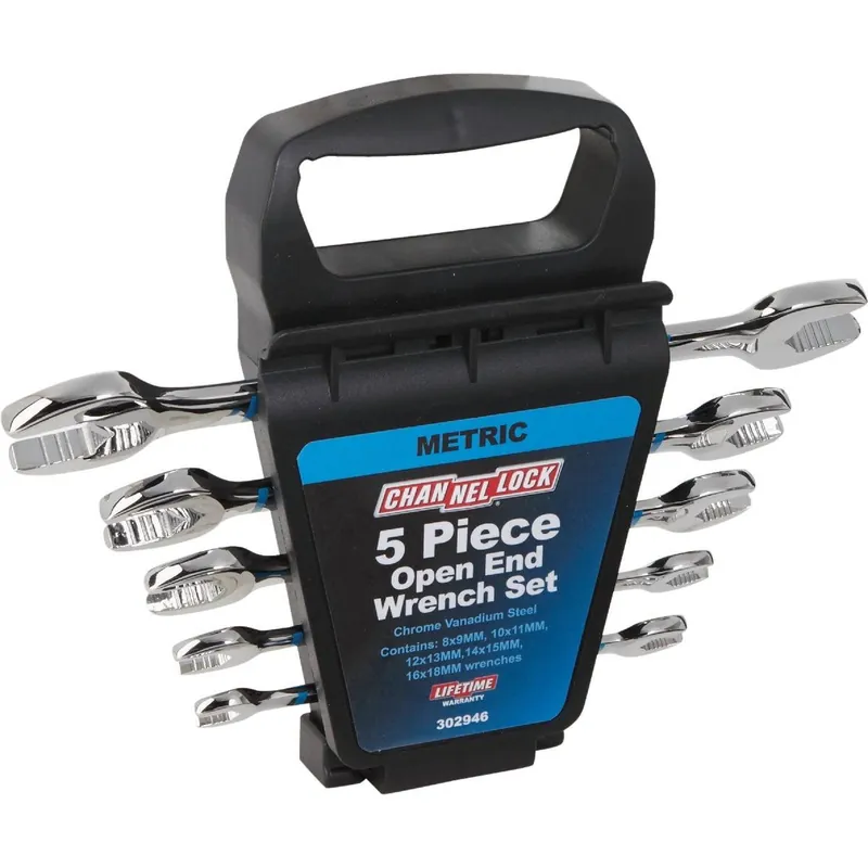 Channellock 302946 Metric Open End Wrench Set 5-Piece