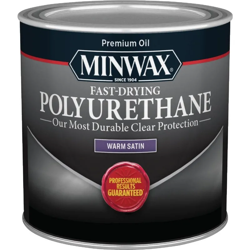 Minwax 230104444 Satin Fast-Drying Interior Polyurethane 1/2 Pt.