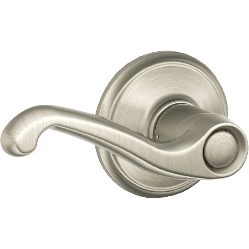 Schlage F10VFLA619 Satin Nickel Flair Passage Door Lever