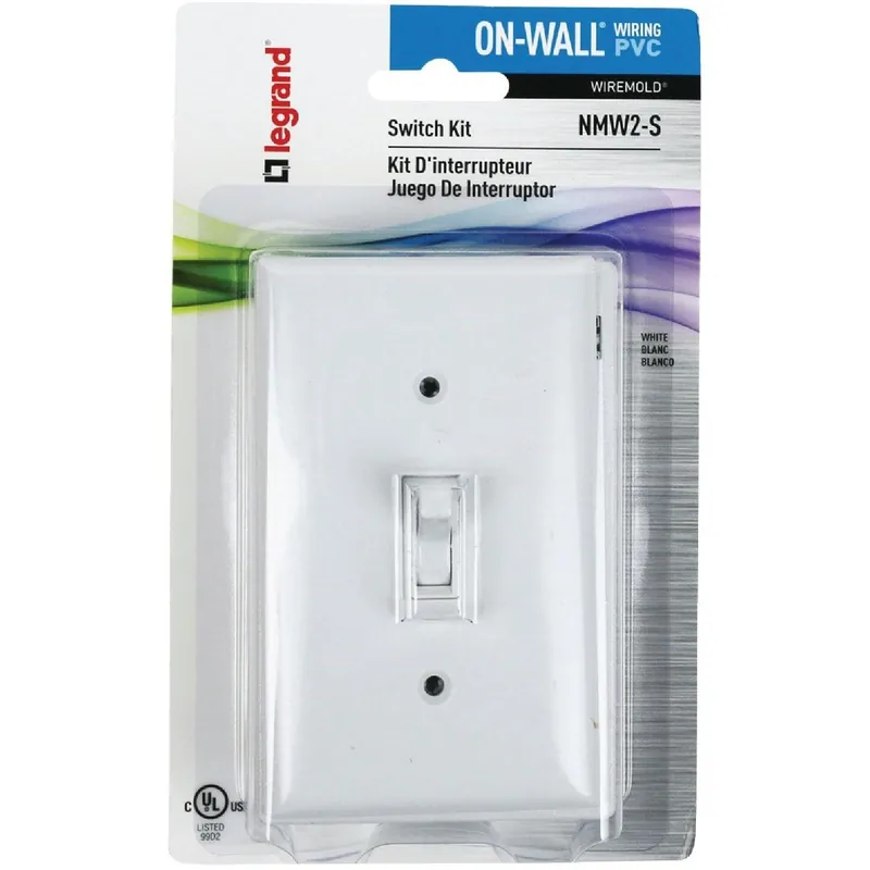 Wiremold NMW2-S On-Wall White PVC 1 In. Switch Kit