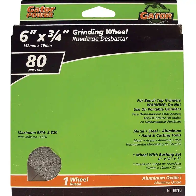 Gator 6010GA Gator Blade 6 In. 3/4 In. Adjustable - 1, 3/4, 5/8, 1/2 Bench Grinding Wheel